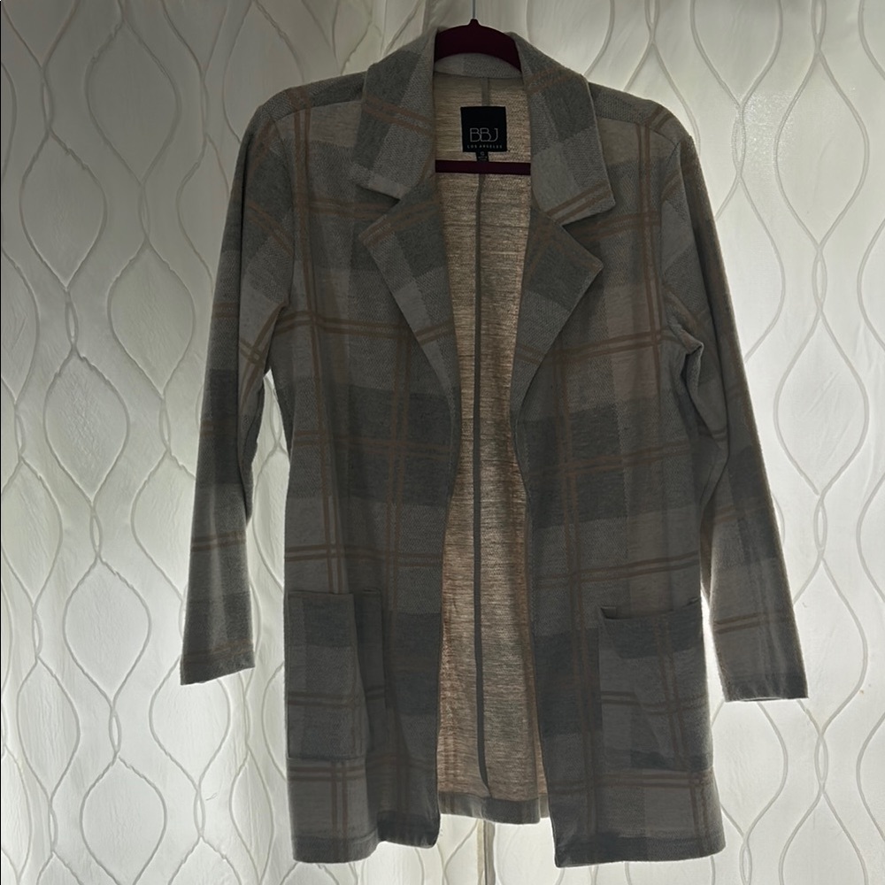 Women's Gray Plaid Jacket